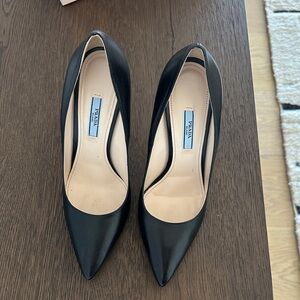 40.5 Prada Black High Heels worn a few times!